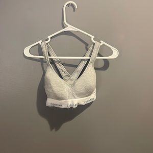Calvin Klein Padded Bra, Gray, Size M